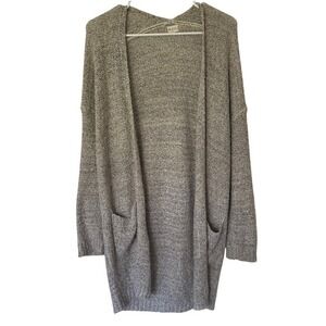 Altar'd State Open Knit Cardigan Duster Pockets Gray M/L‎